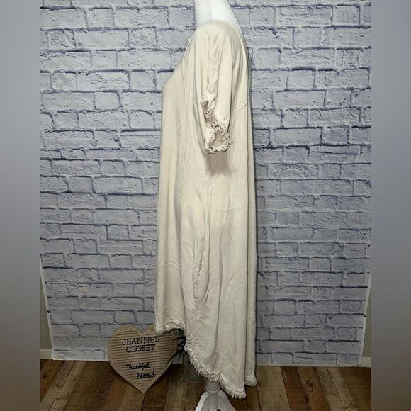 NWT Vasna boho linen blend pocket dress high low - Picture 8 of 14